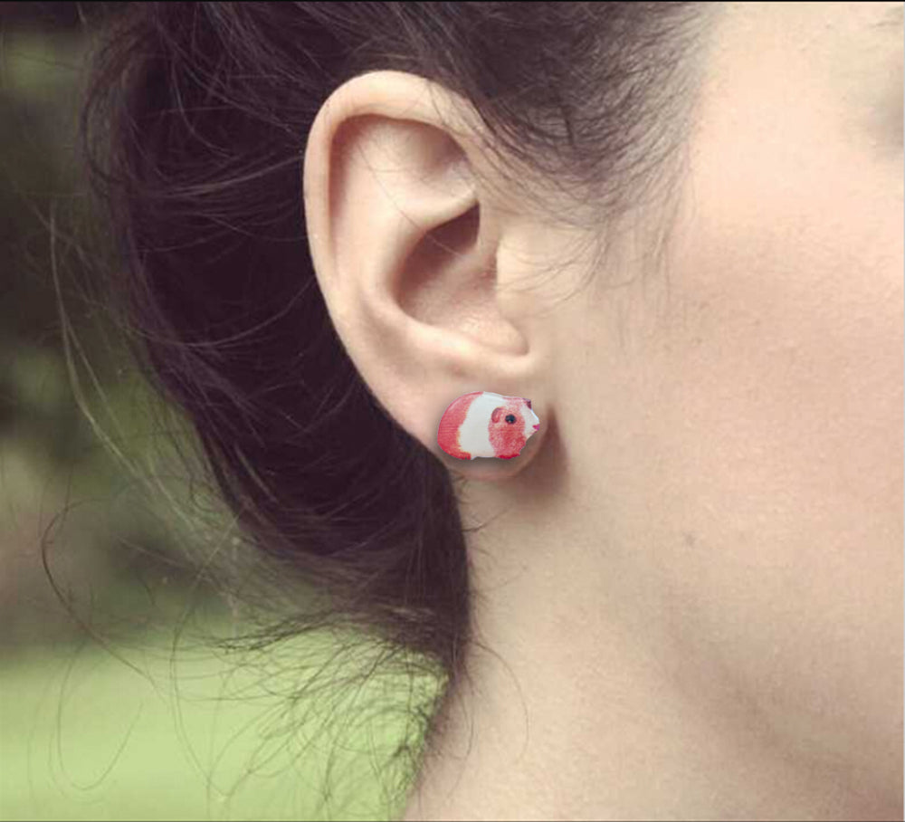 Guinea pig stud earrings