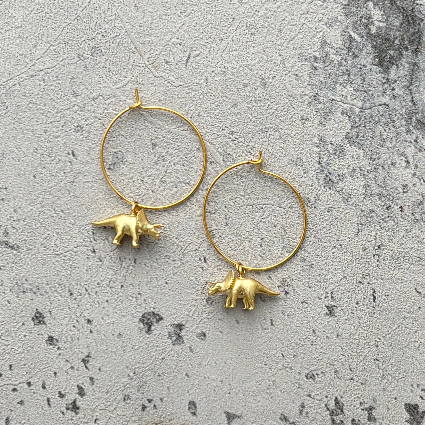 Dinosaur hoop earrings