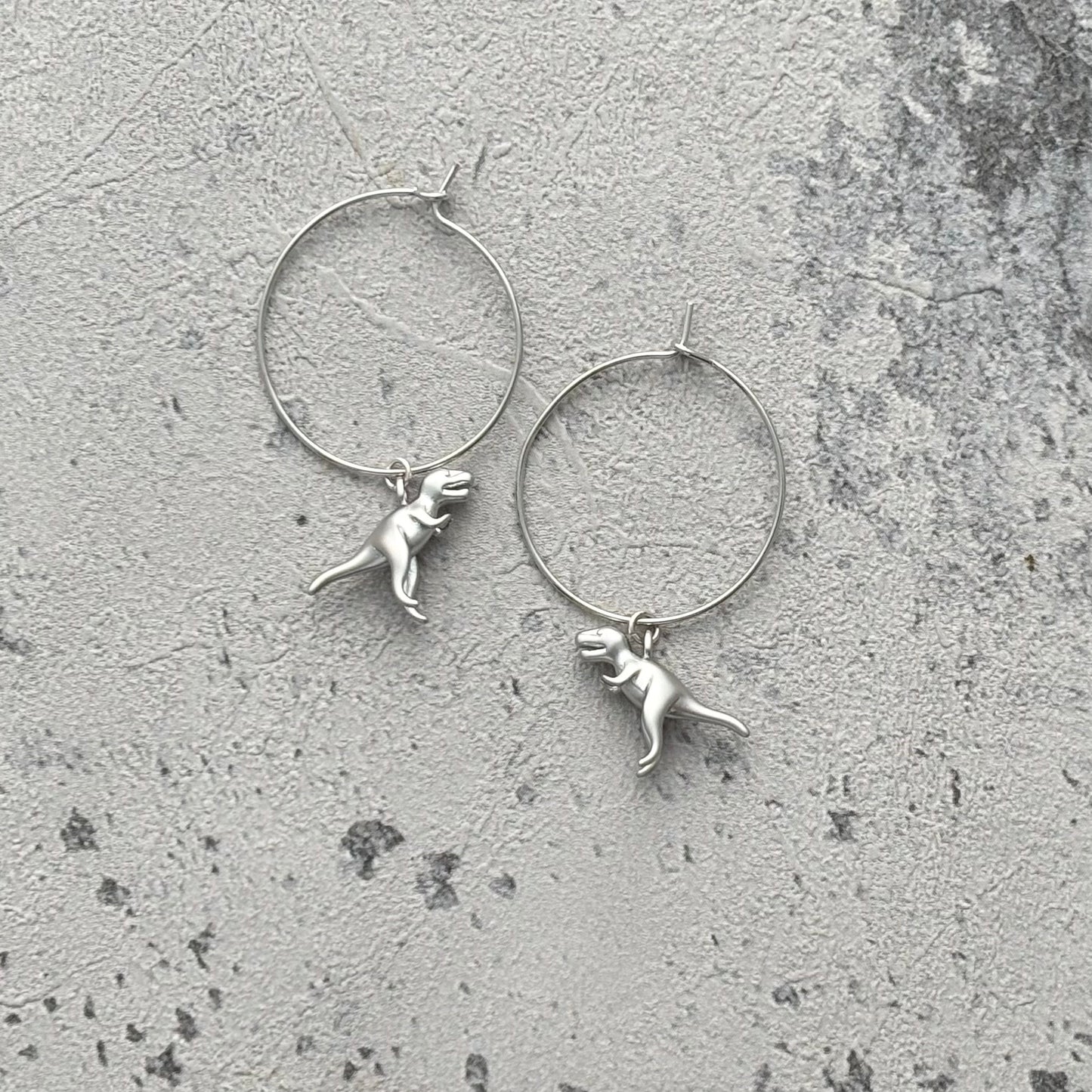 Dinosaur hoop earrings
