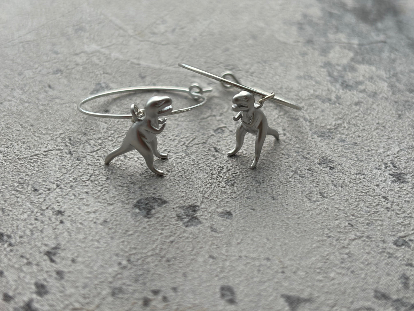 Dinosaur hoop earrings