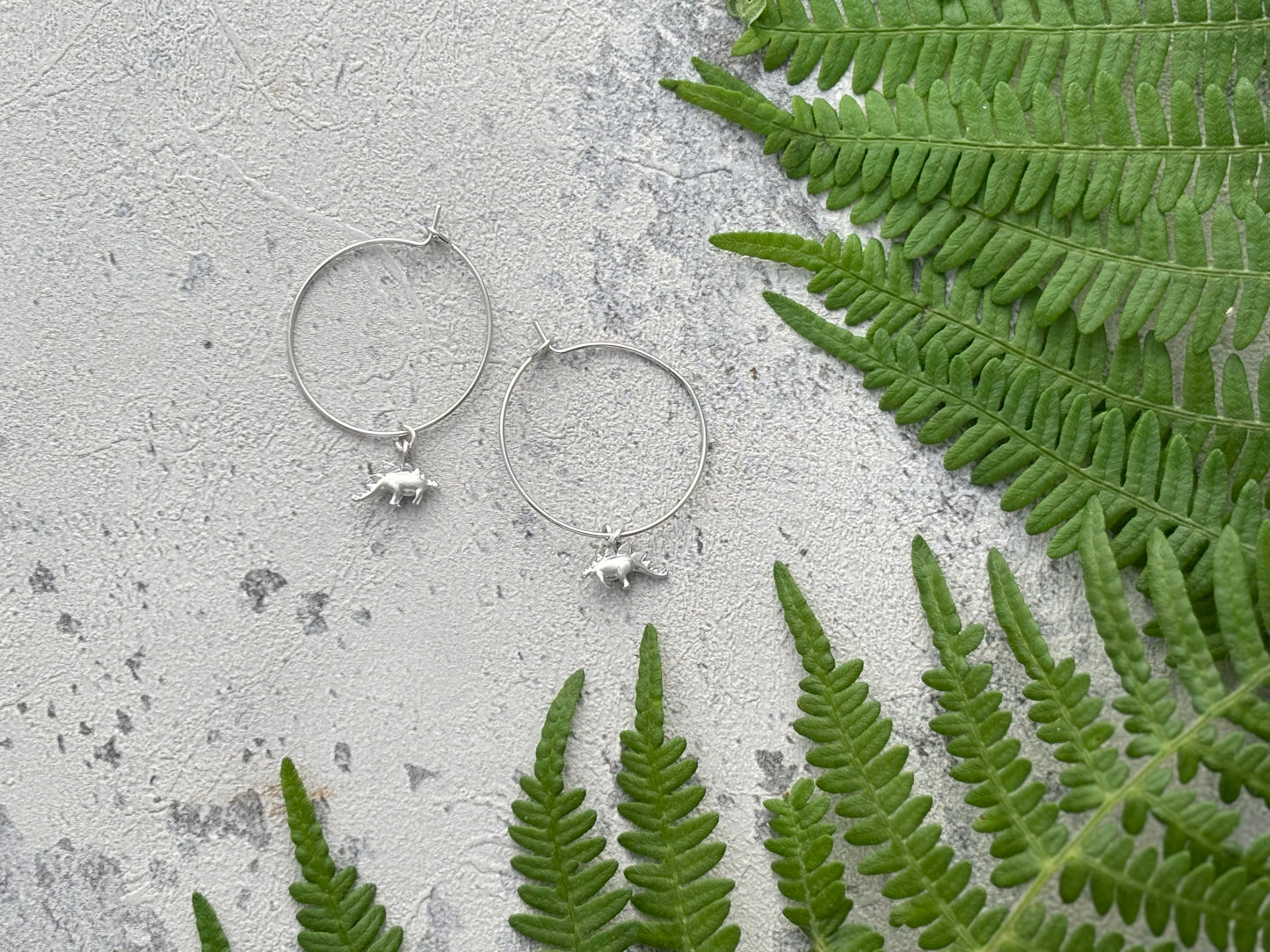 Dinosaur hoop earrings
