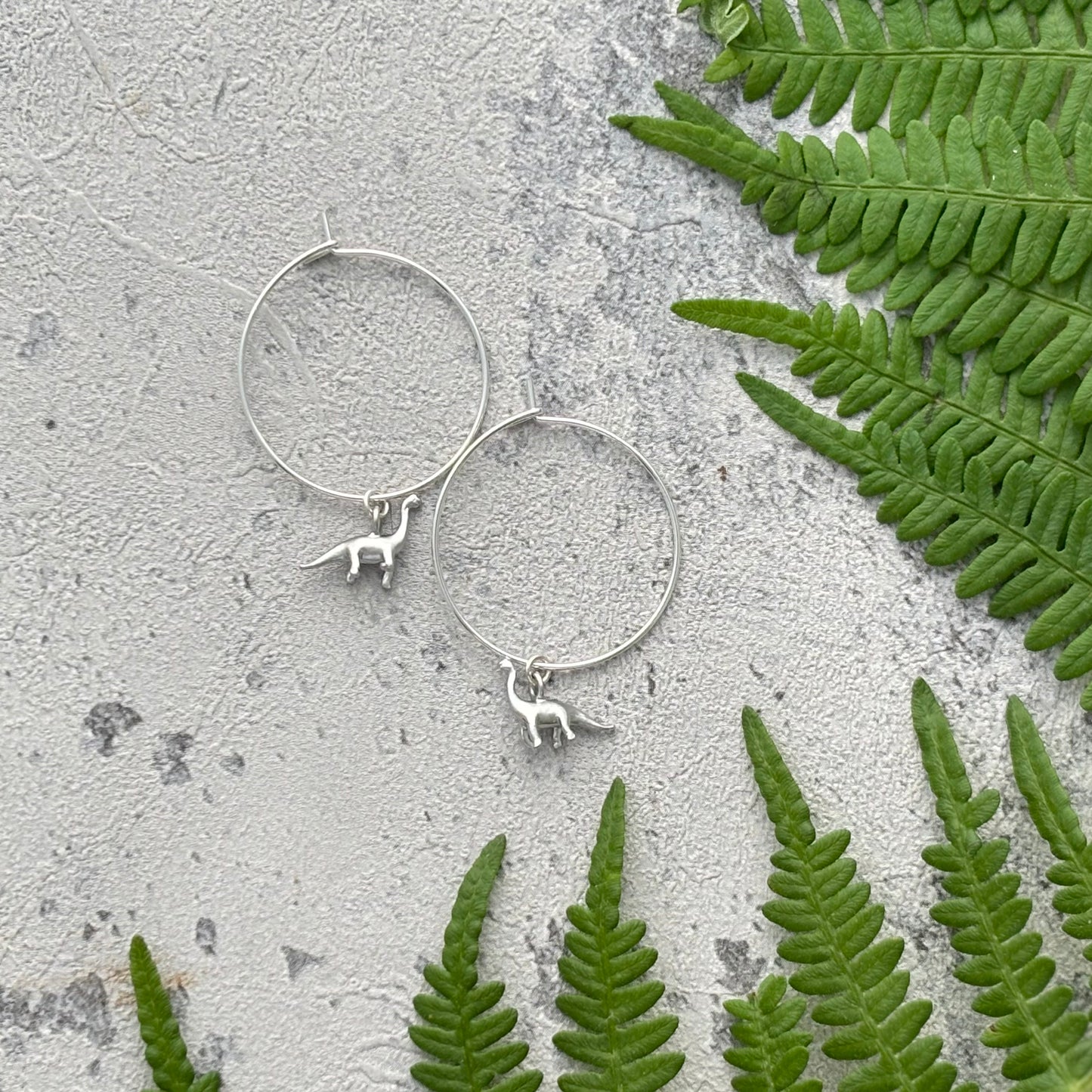 Dinosaur hoop earrings