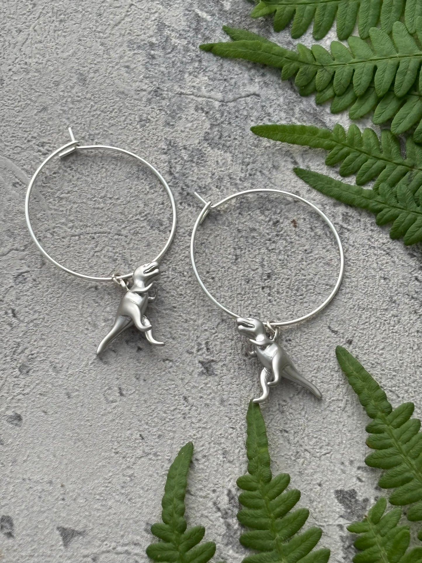 Dinosaur hoop earrings