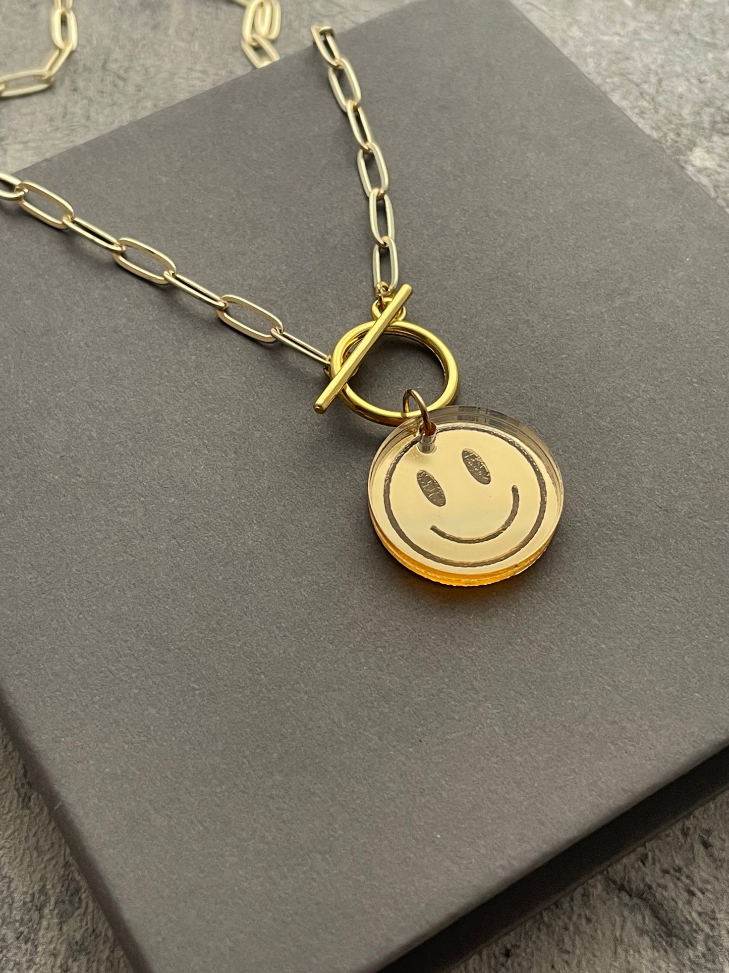 Smile T-bar Necklace