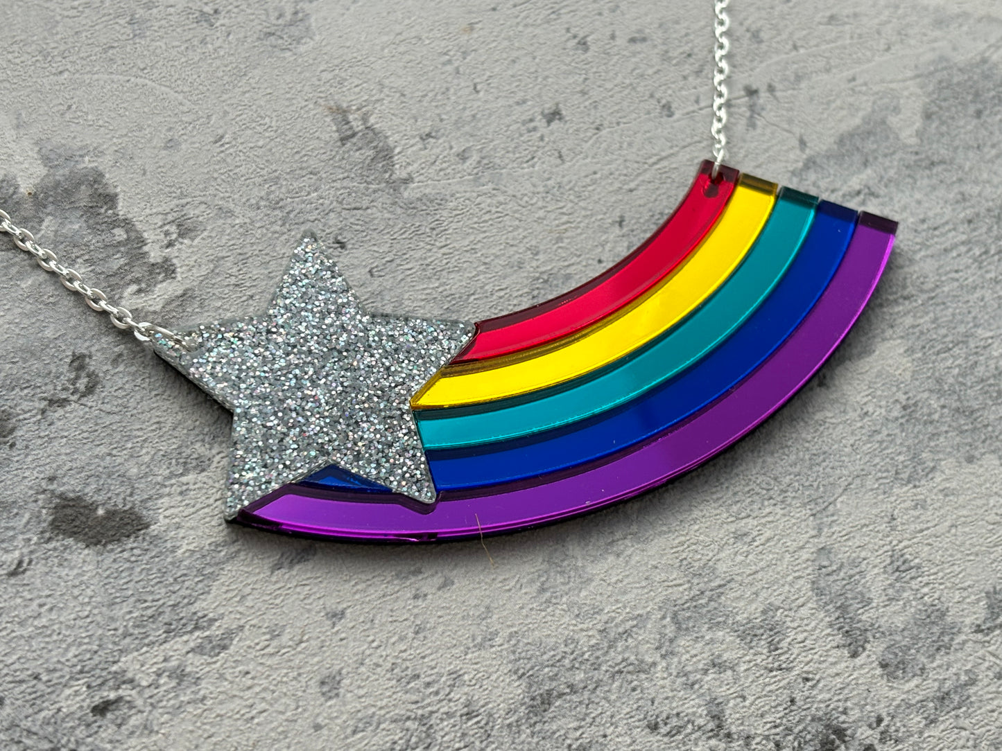 Shooting Star Acrylic Necklace