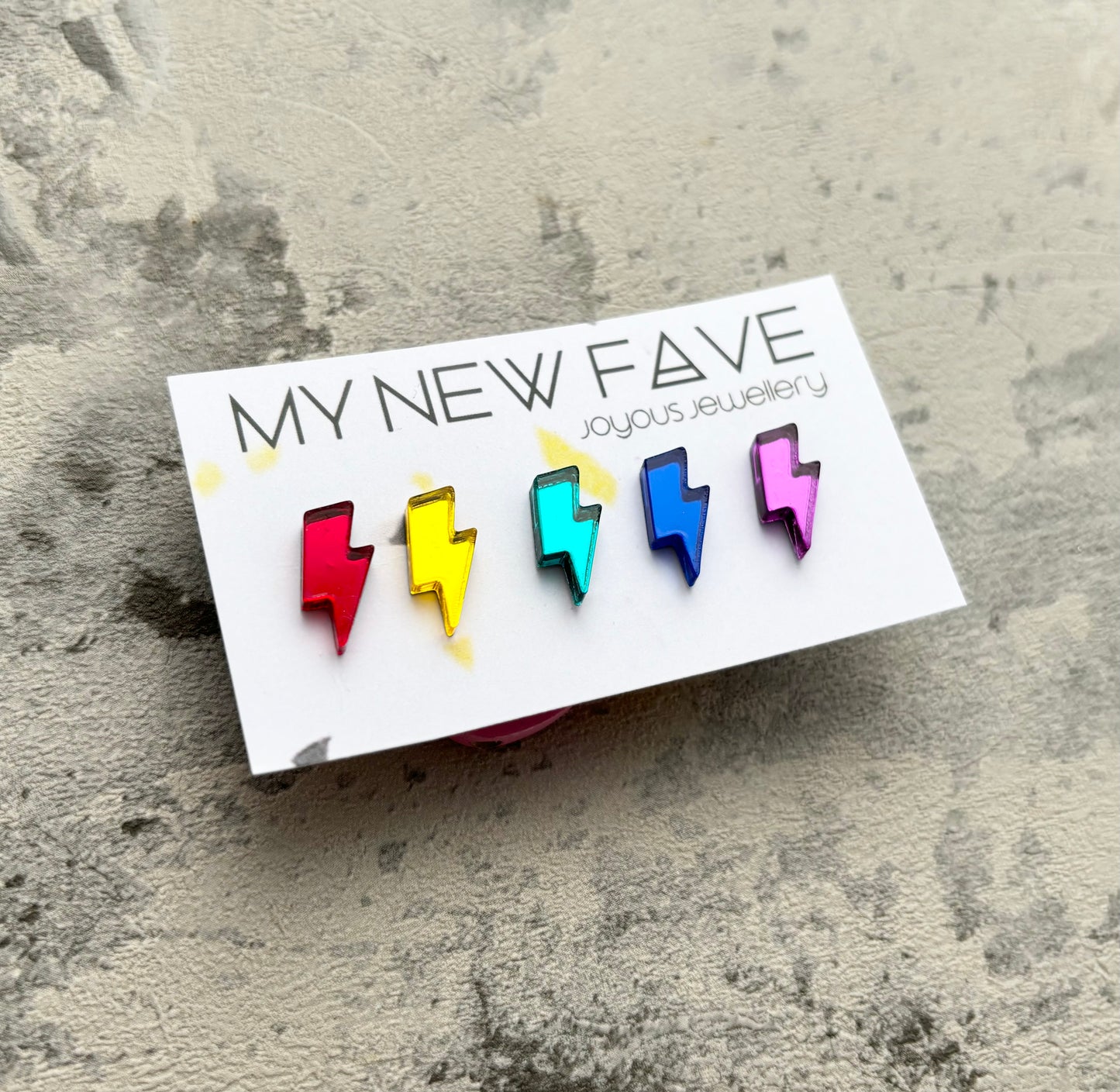 Rainbow Lightning bolt single studs