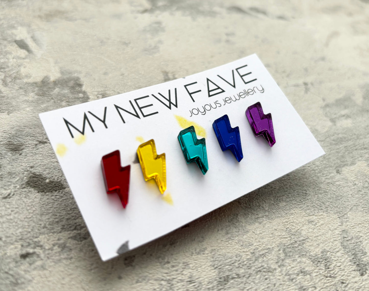 Rainbow Lightning bolt single studs
