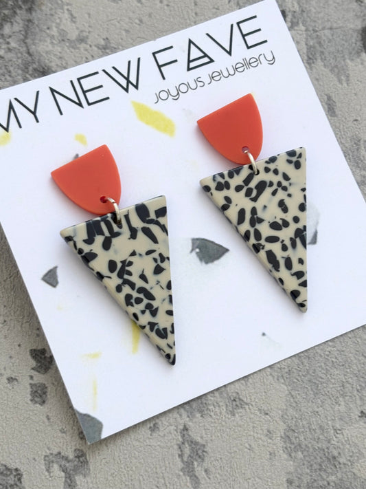 Triangle Tangerine Dangles