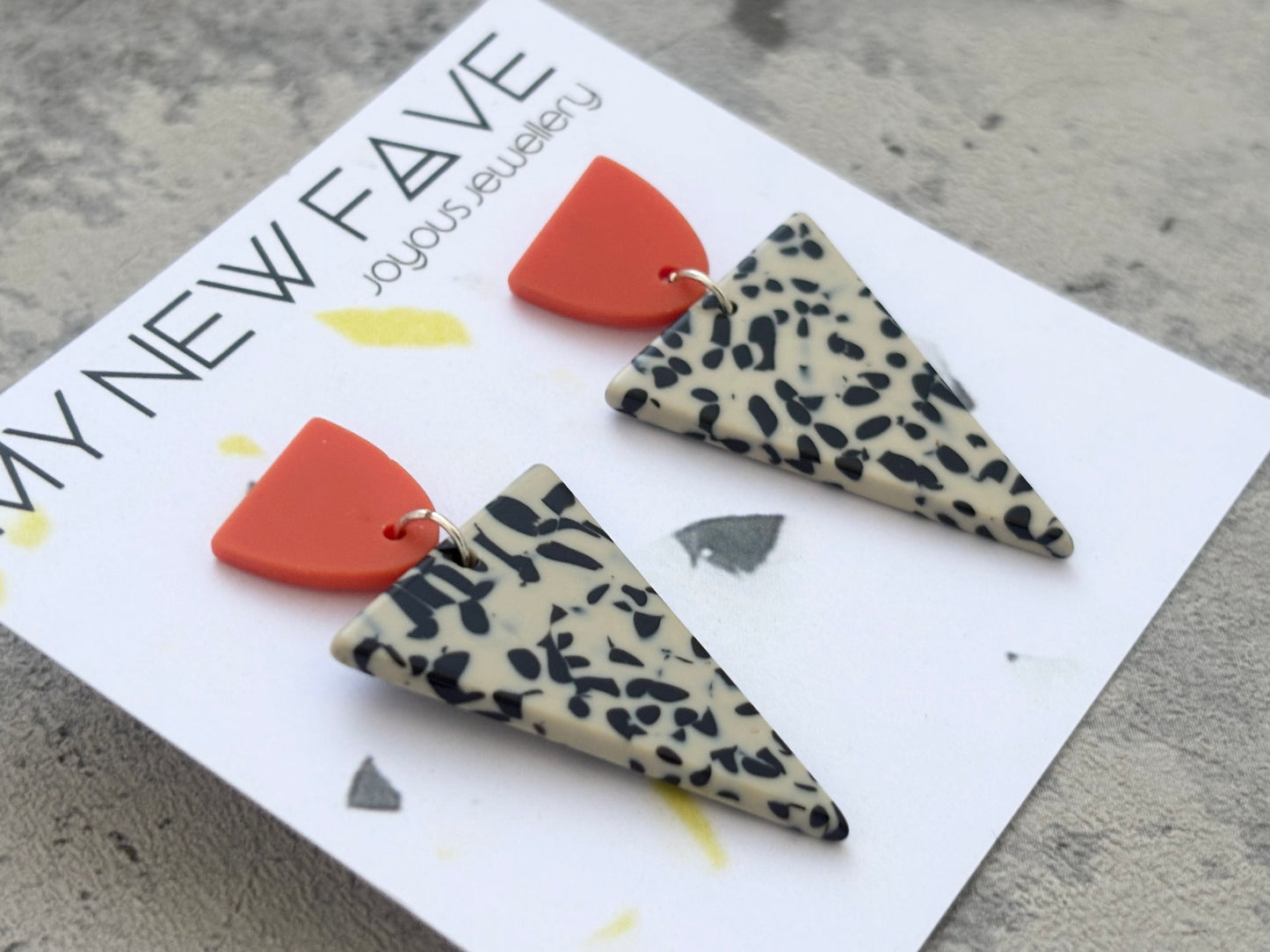 Triangle Tangerine Dangles