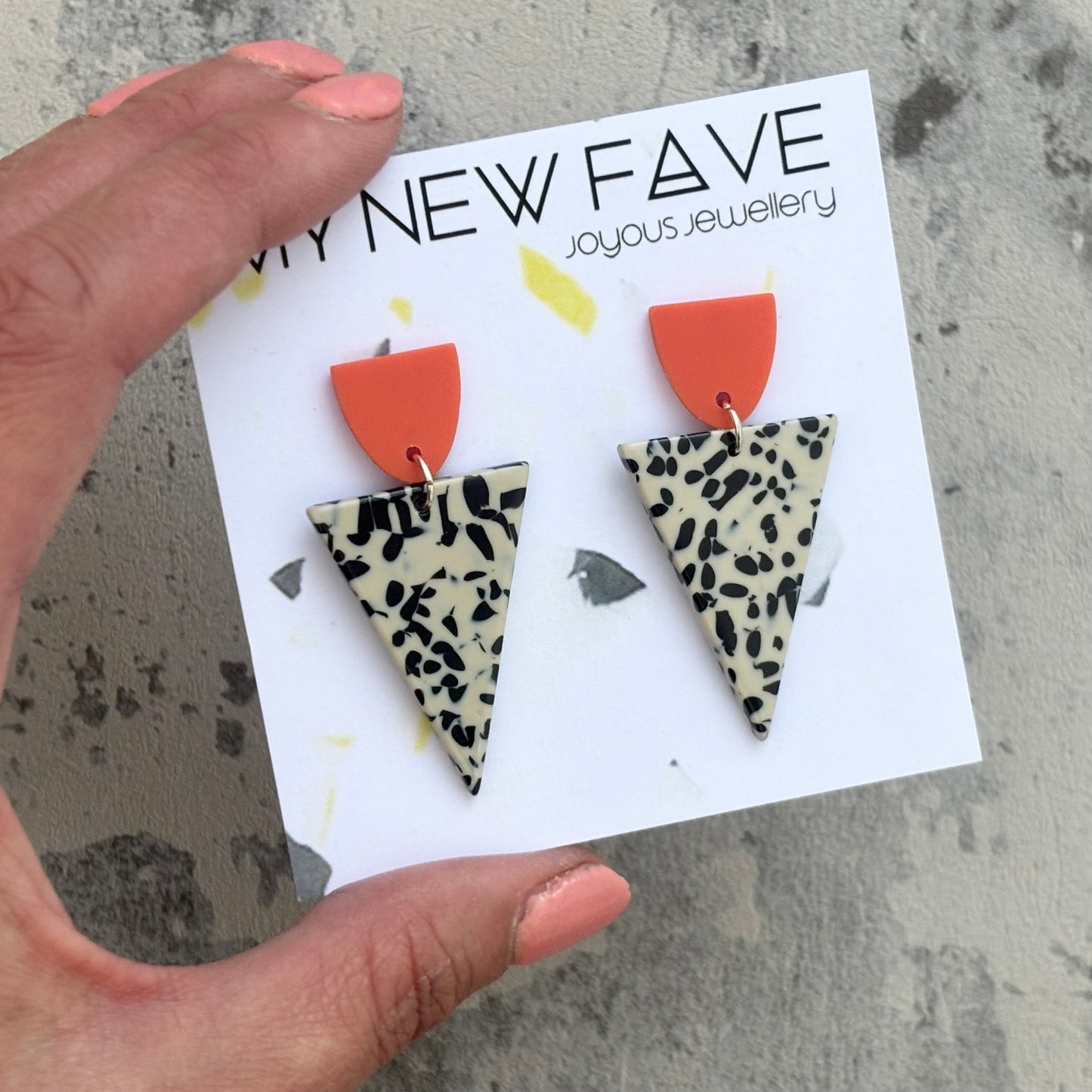 Triangle Tangerine Dangles