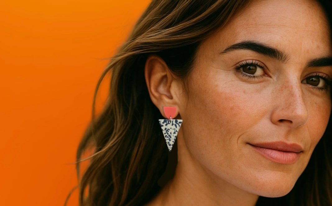 Triangle Tangerine Dangles