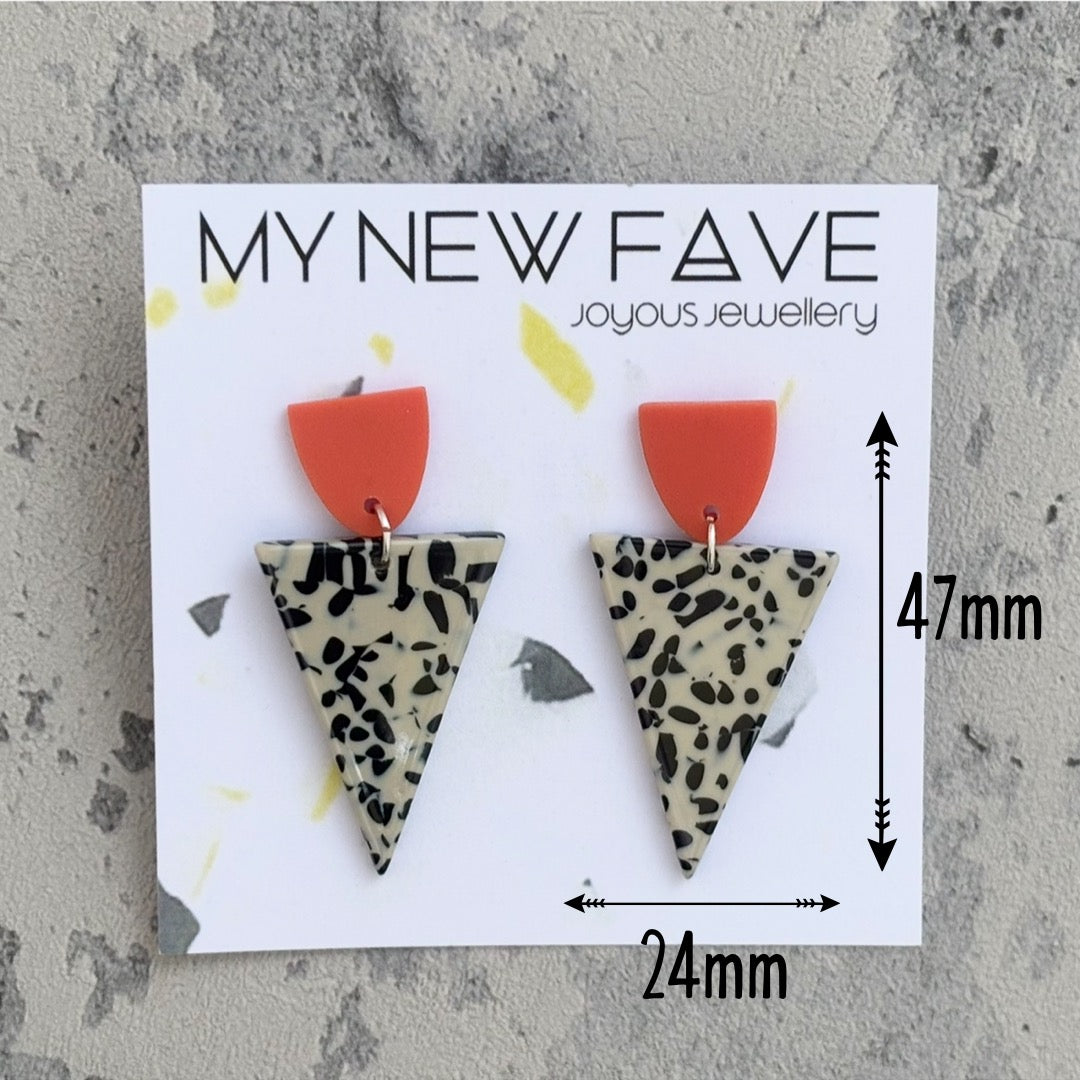 Triangle Tangerine Dangles