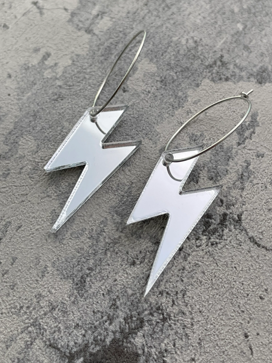 Lightning Bolt Hoops