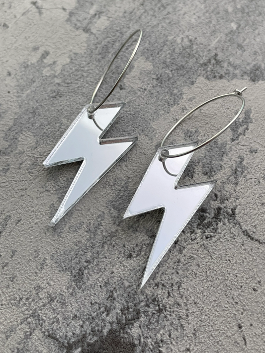 Lightning Bolt Hoops