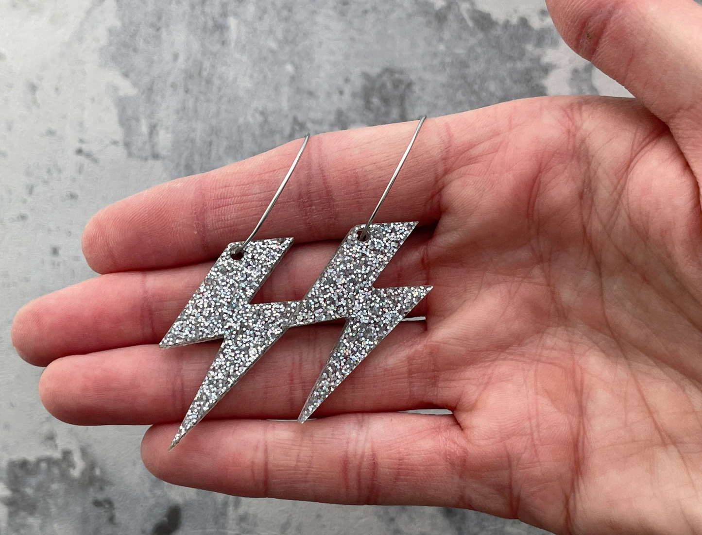 Lightning Bolt Hoops