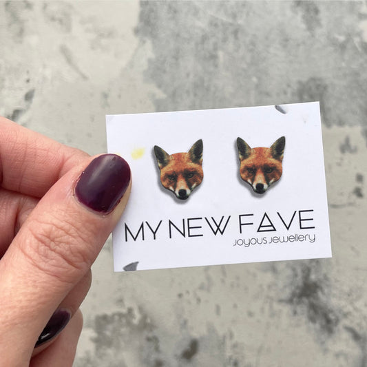 Wooden Fox Studs