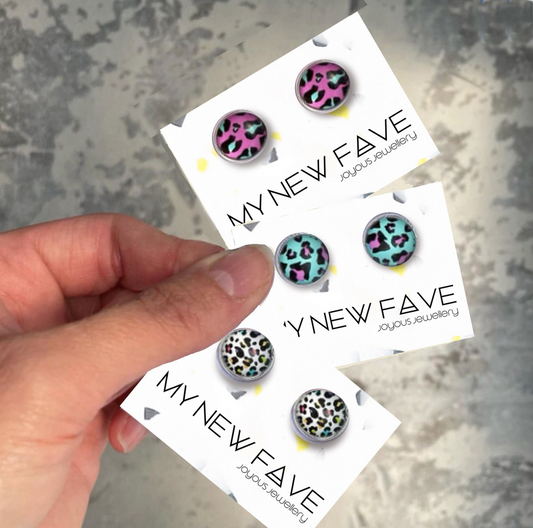 Leopard Print Studs