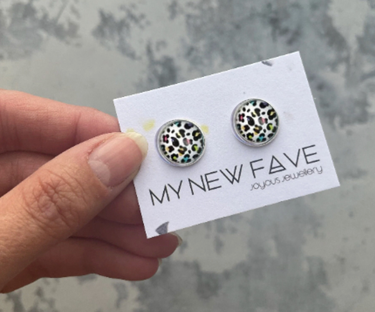 Leopard Print Studs