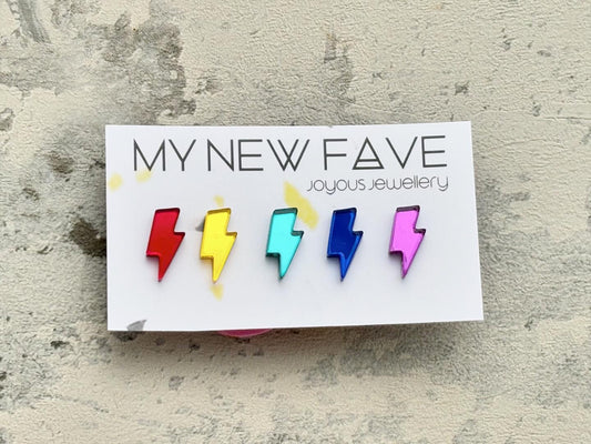 Rainbow Lightning bolt single studs