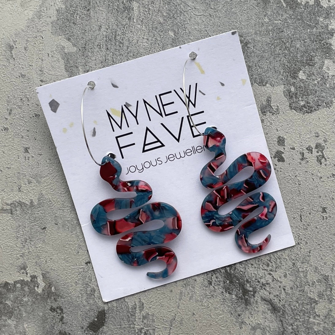 Snake hoop earrings