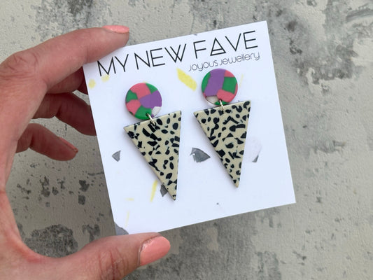 Triangle colour pop dangles