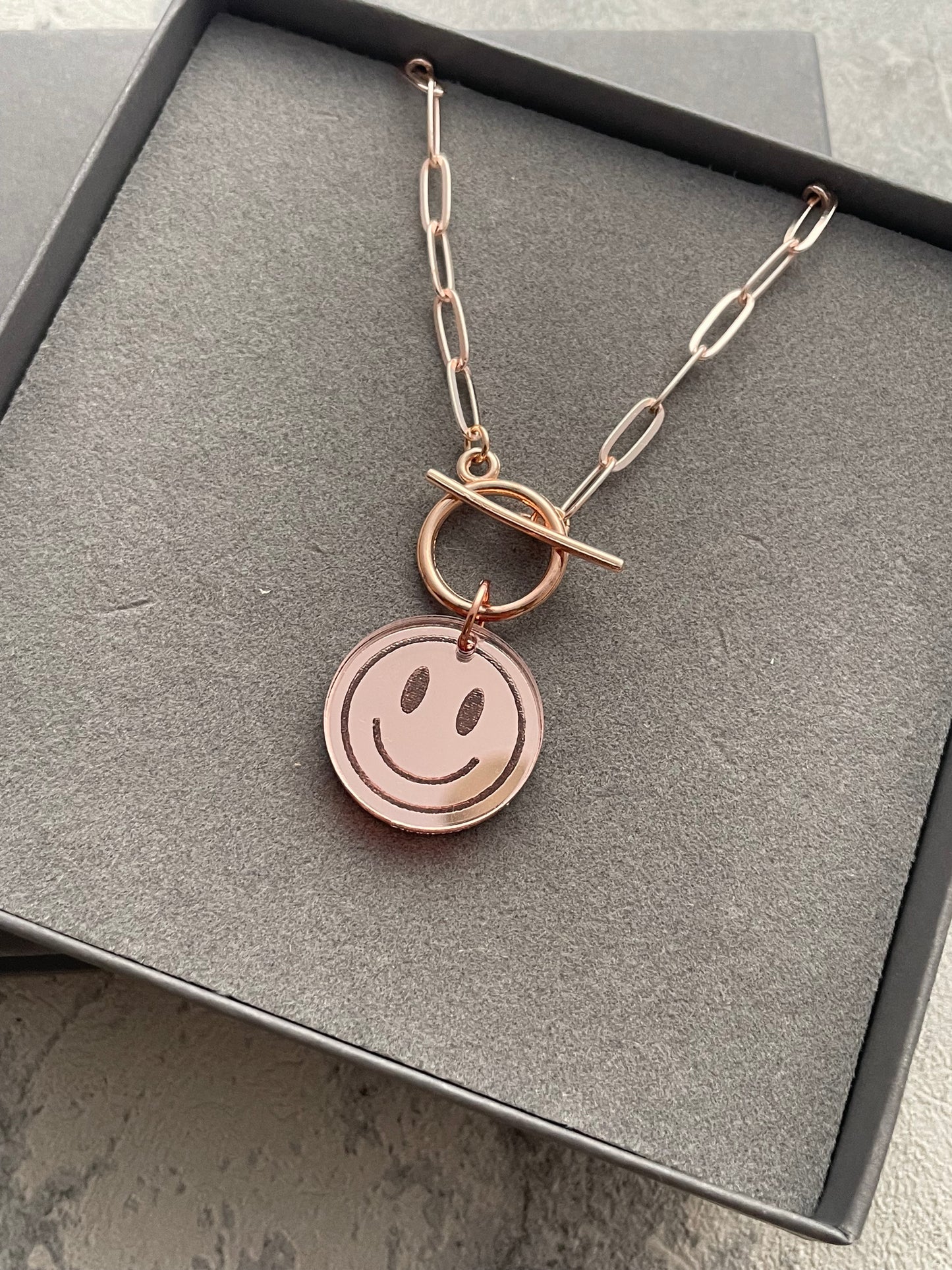 Smile T-bar Necklace