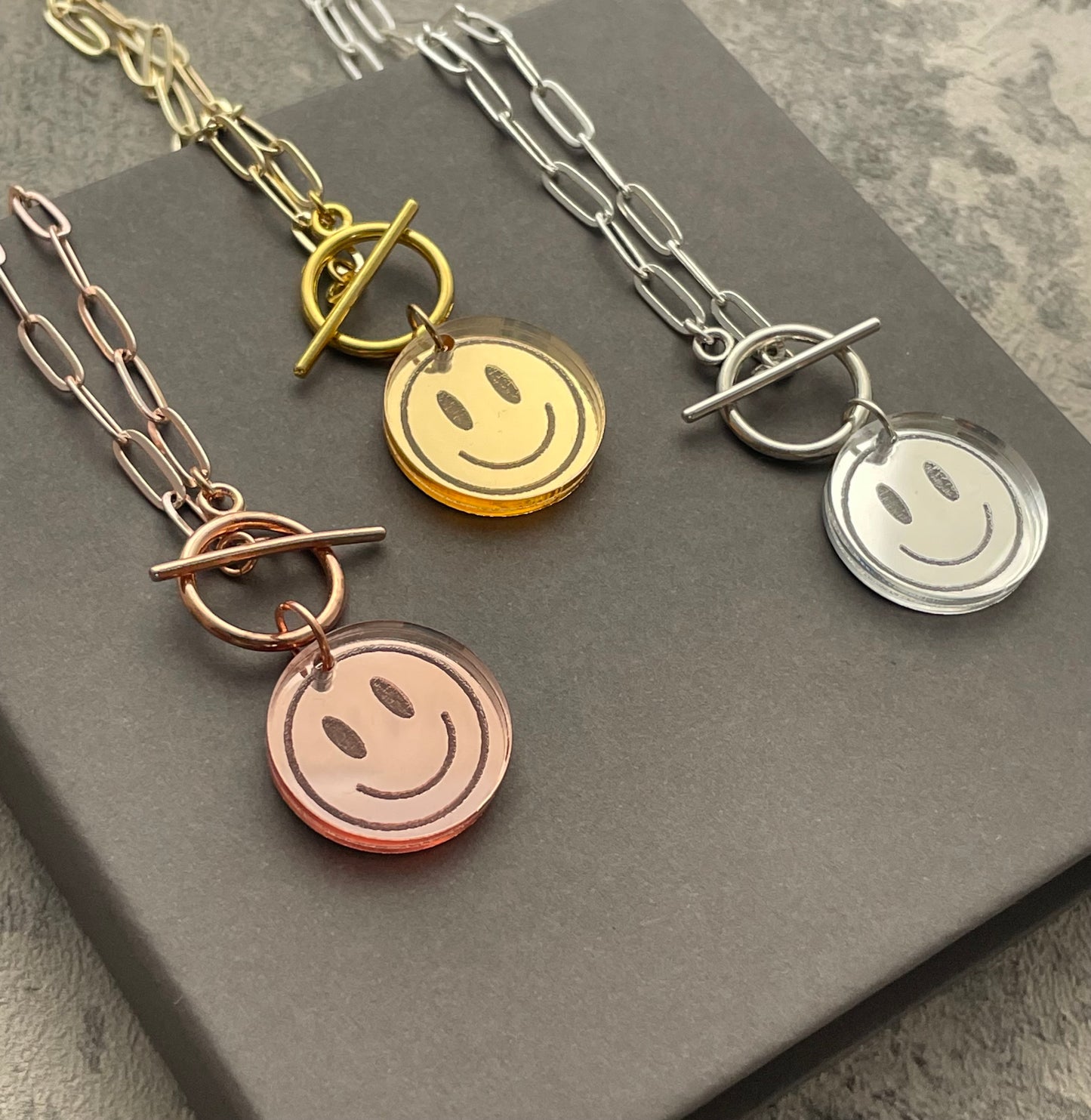 Smile T-bar Necklace