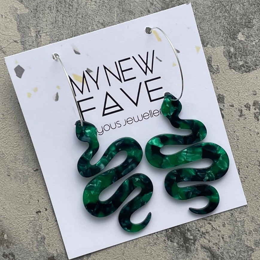 Resin Snake Earrings
