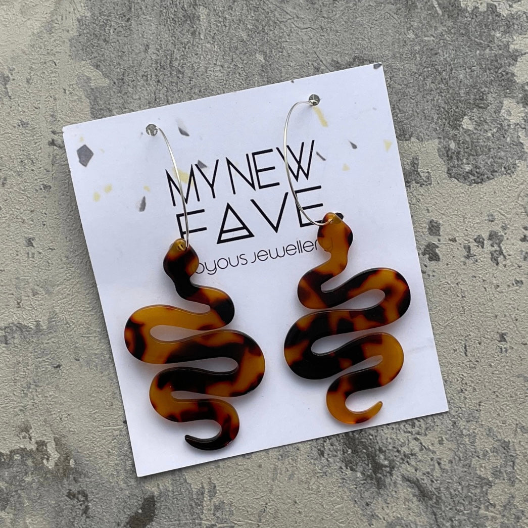 Resin Snake Earrings
