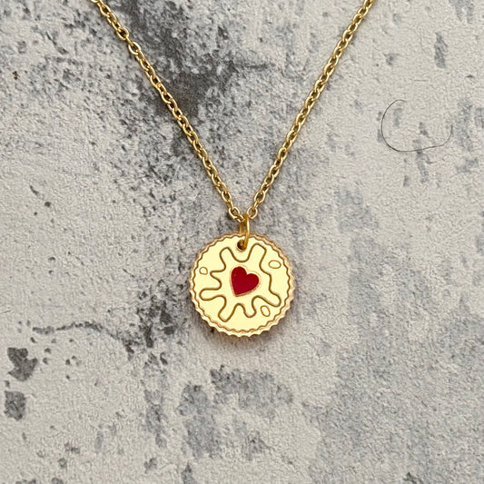 Jam Dodger Biscuit Necklace