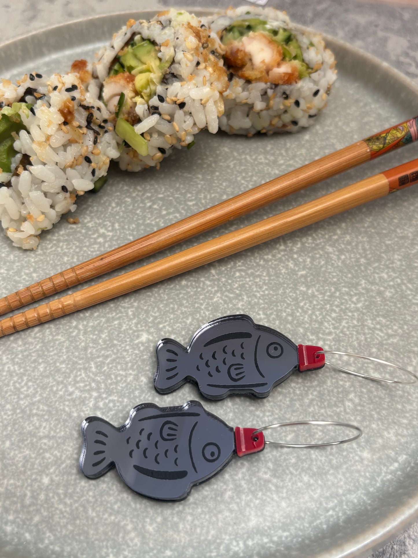 Sushi Soy Fish earrings