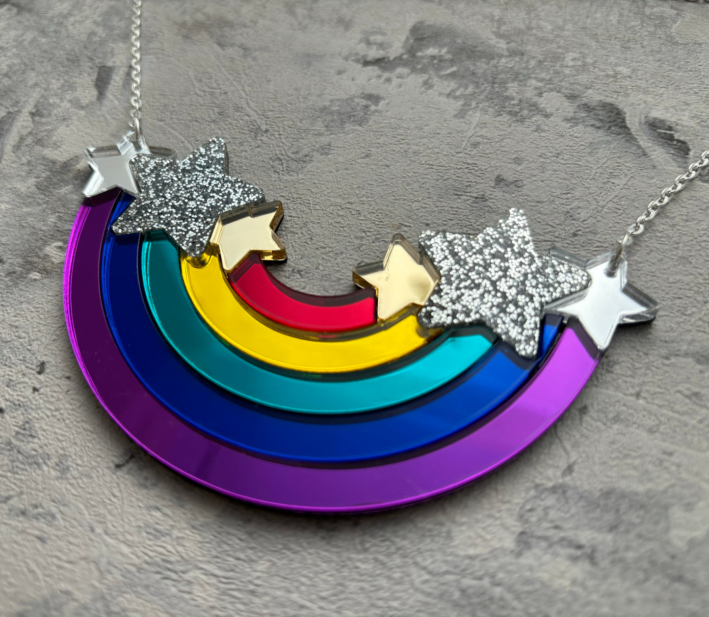 Rainbow Acrylic Necklace