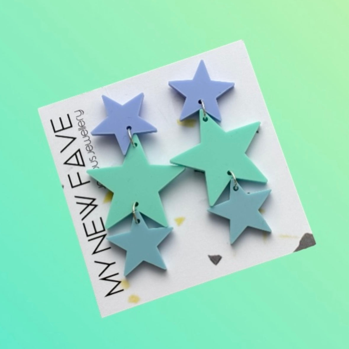 Pastel star Dangle Earrings