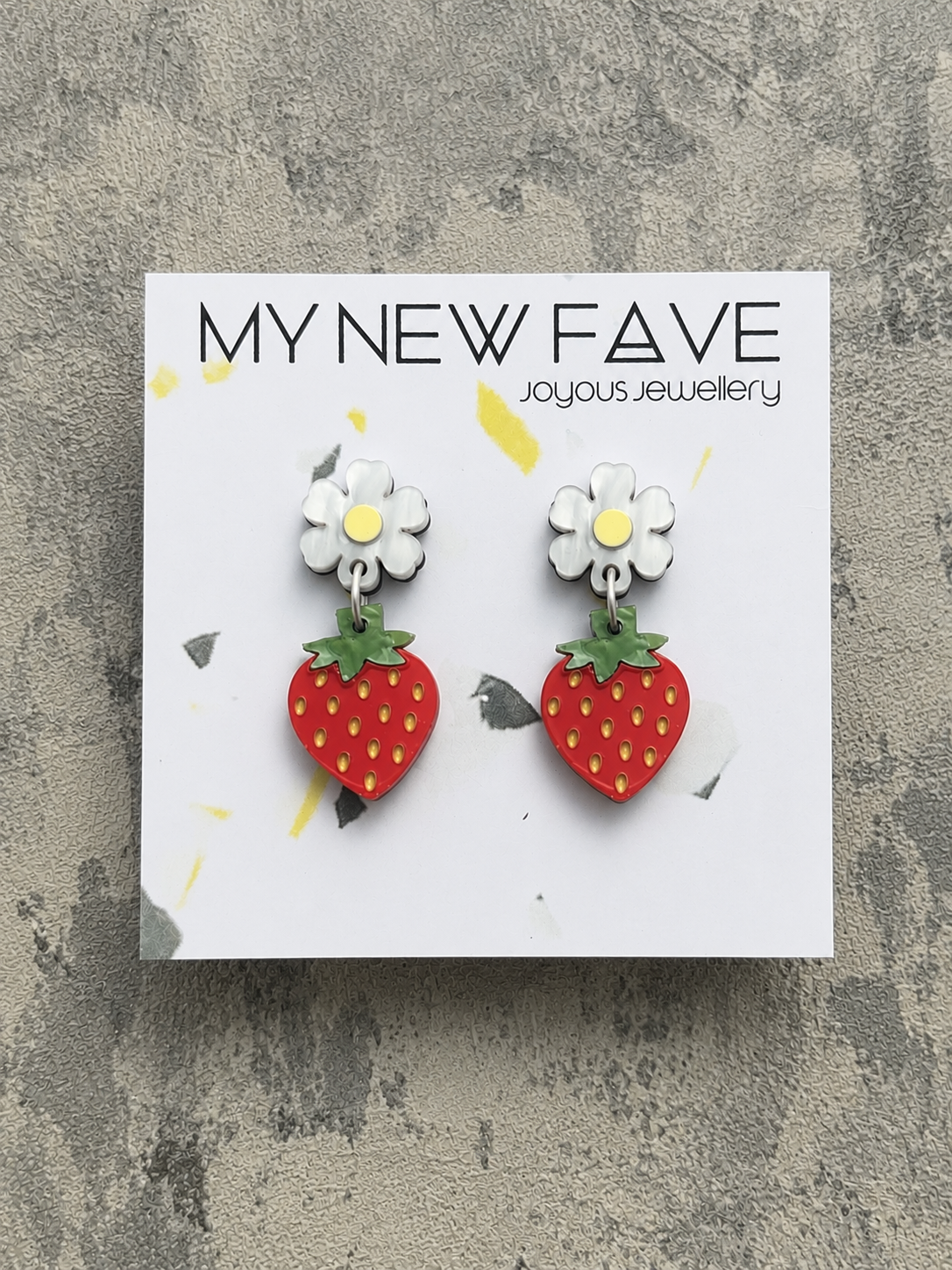 Strawberry blossom earrings